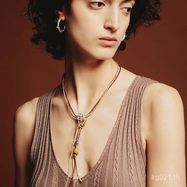 สร้อยคอยาวรูปช้างถักลูกปัดยอดนิยมสำหรับผู้หญิง Swa Hill, โซ่ไหปลาร้าระดับไฮเอนด์เฉพาะกลุ่ม, เครื่องป