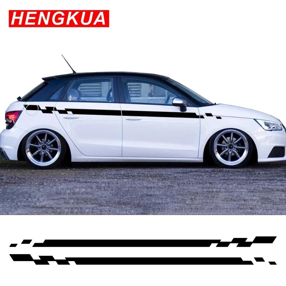 รถเอวสายประตูสติกเกอร์กราฟิกตกแต่งไวนิลฟิล์มรูปลอกอุปกรณ์เสริมภายนอกสําหรับ Audi A1 8X GB 8XF 8XA GB