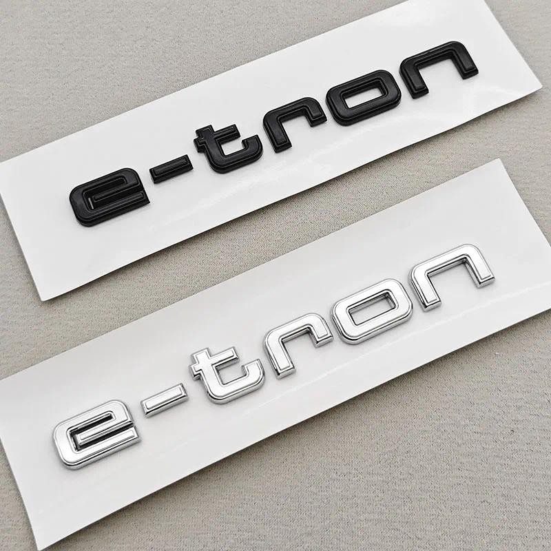 ใหม่ 3D ABS Chrome โลโก้รถ E-tron Trunk ตัวอักษรป้ายสติกเกอร์สัญลักษณ์สําหรับ Audi e-tron 30 40 50 5