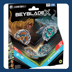 [พร้อมส่ง]​ BEYBLADE X BXG-40 (BX-00) Jurassic World T. Rex 1-80GB vs. Mosasaurus 9-60U