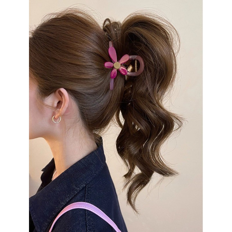 เก๋ากี้ผมลายดอกไม้น่ารักสำหรับสาวๆ กับคลิปยึดเล็บแบบยืดหยุ่น - รูปที่ 6