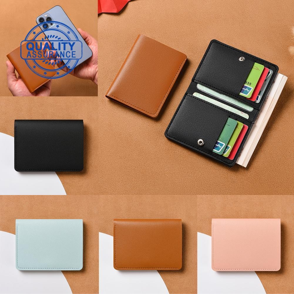 Bank Card Multi Card Slot Card Holder กระเป๋าสตางค์ผู้หญิงผู้ชายผู้ถือบัตรเครดิต Pu กระเป๋าหนังผู้ชา