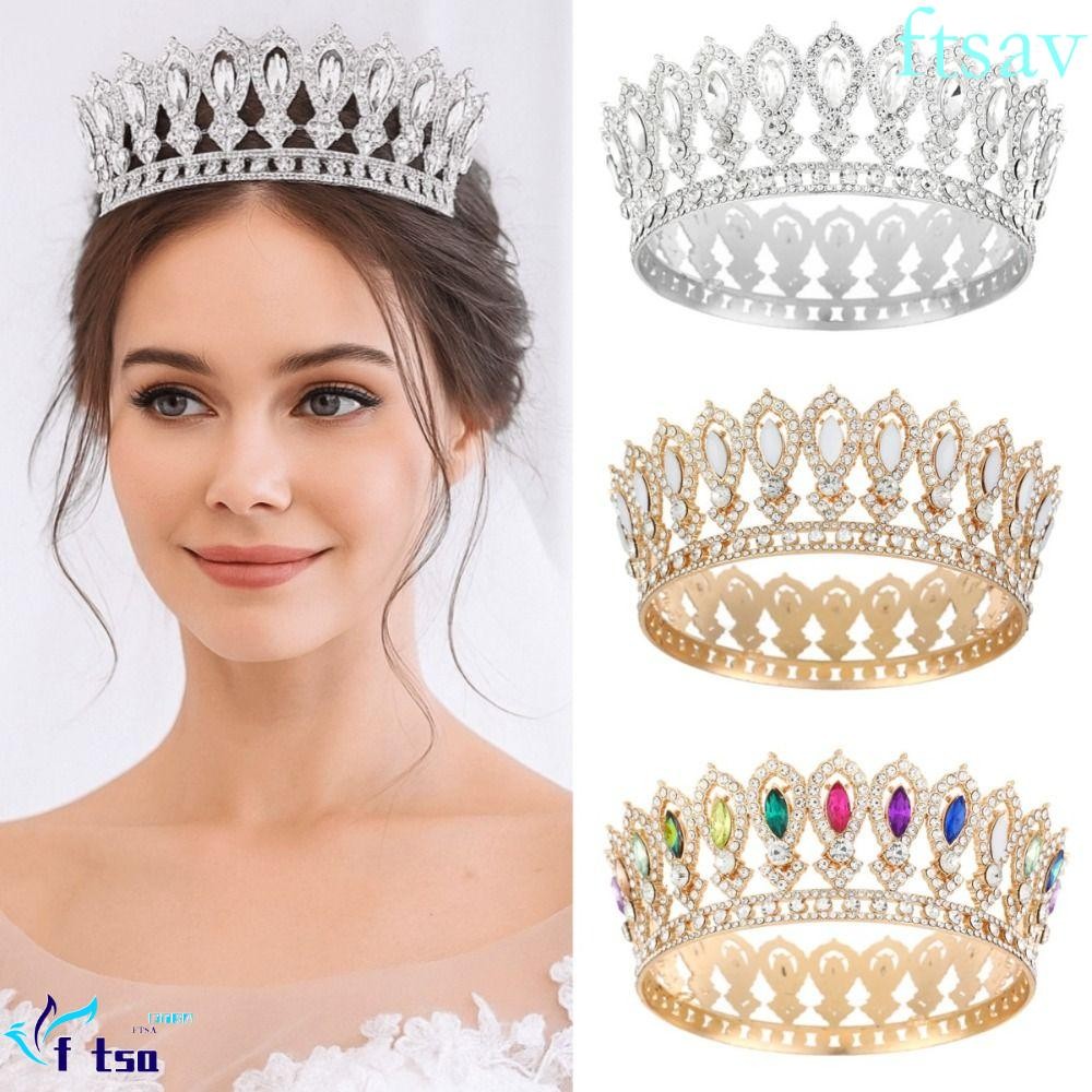 SwiftSaver Princess Queen Tiara มงกุฎประกายคริสตัลสำหรับผู้หญิง เหมาะสำหรับการประกวดและงานตกแต่ง