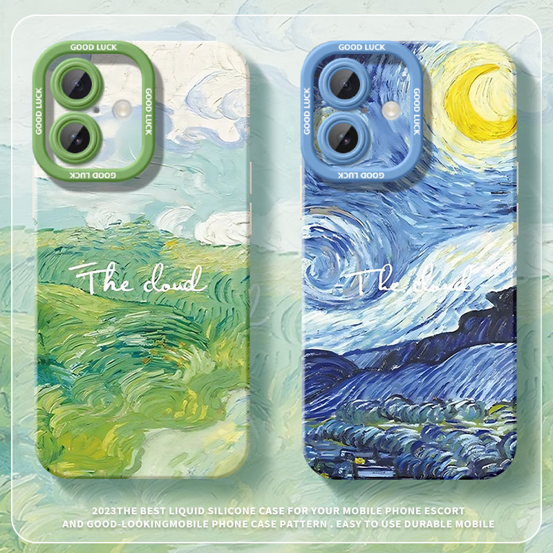Van Gogh Starry Grass เหมาะสําหรับเคสโทรศัพท์ iPhone16 iPhone15 14Pro Case 13ProMax/12