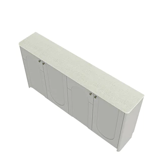 SB Design Square ตู้เก็บของ ขนาด 160 ซม. รุ่น Cloudia (Haneul Collection) สีเทาอ่อน (160x30x80 ซม.) แบรนด์ SB FURNITURE