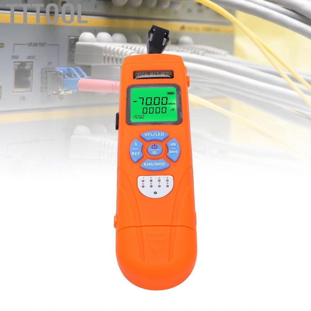 TTtool Visual Fault Locator 50km VFL Type C การชาร์จไฟ LED แสง 10 ความยาวคลื่นมาตรฐาน 500 ชุดข้อมูลก