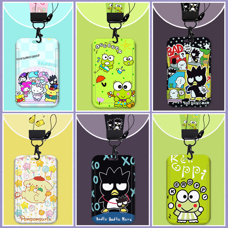 Sanrio Bus Cardboard Lanyards ชื่อแบรนด์ Telescopic Cardboard บัตรอาหารเอกสารบัตร #FT63