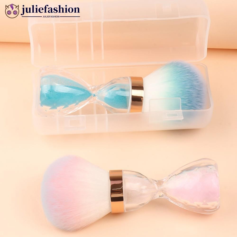 JULIEFASHION Hourglass Nail Powder Brush หัวเห็ดแปรงแต่งหน้า Single Powder Powder Blusher แปรงเครื่อ