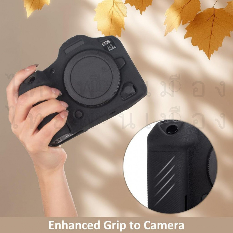 เคสซิลิโคนสําหรับกล้องดิจิตอล Canon EOS R5 Mark II, ยางนุ่ม EOS R5 Mark II/EOS R5 II เคสป้องกันพร้อม