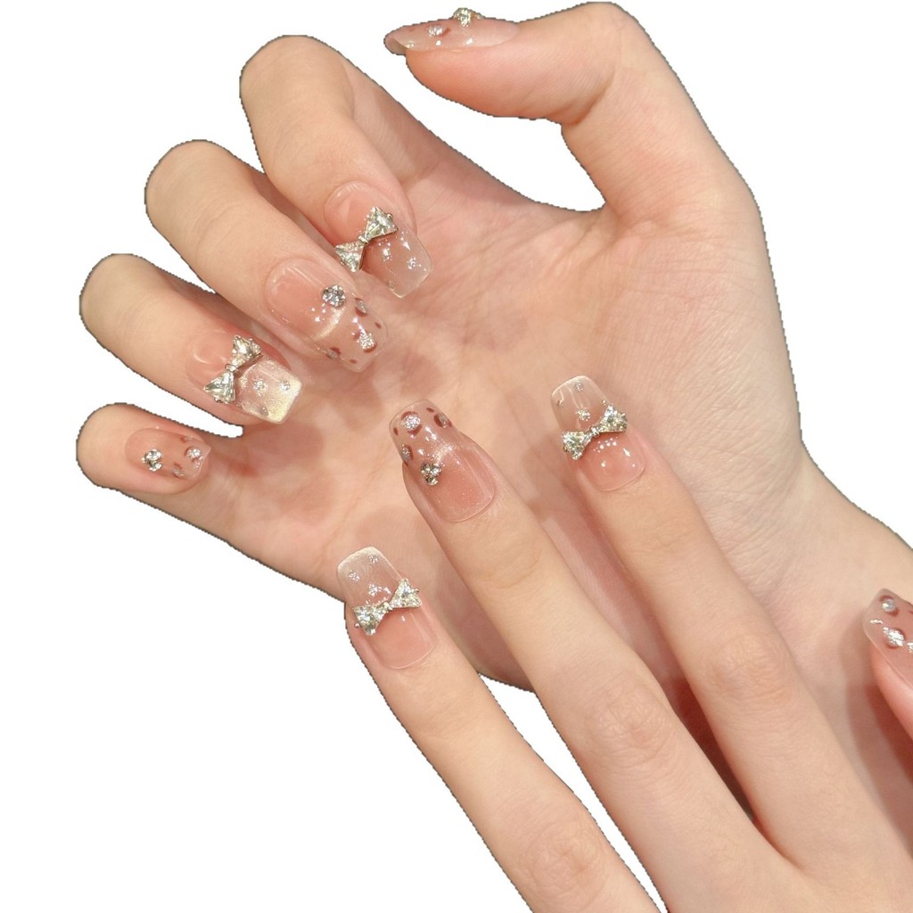 HANDMADE + กาวฟรีArtificial Nail Leopard Print Daughter รูปที่ 6