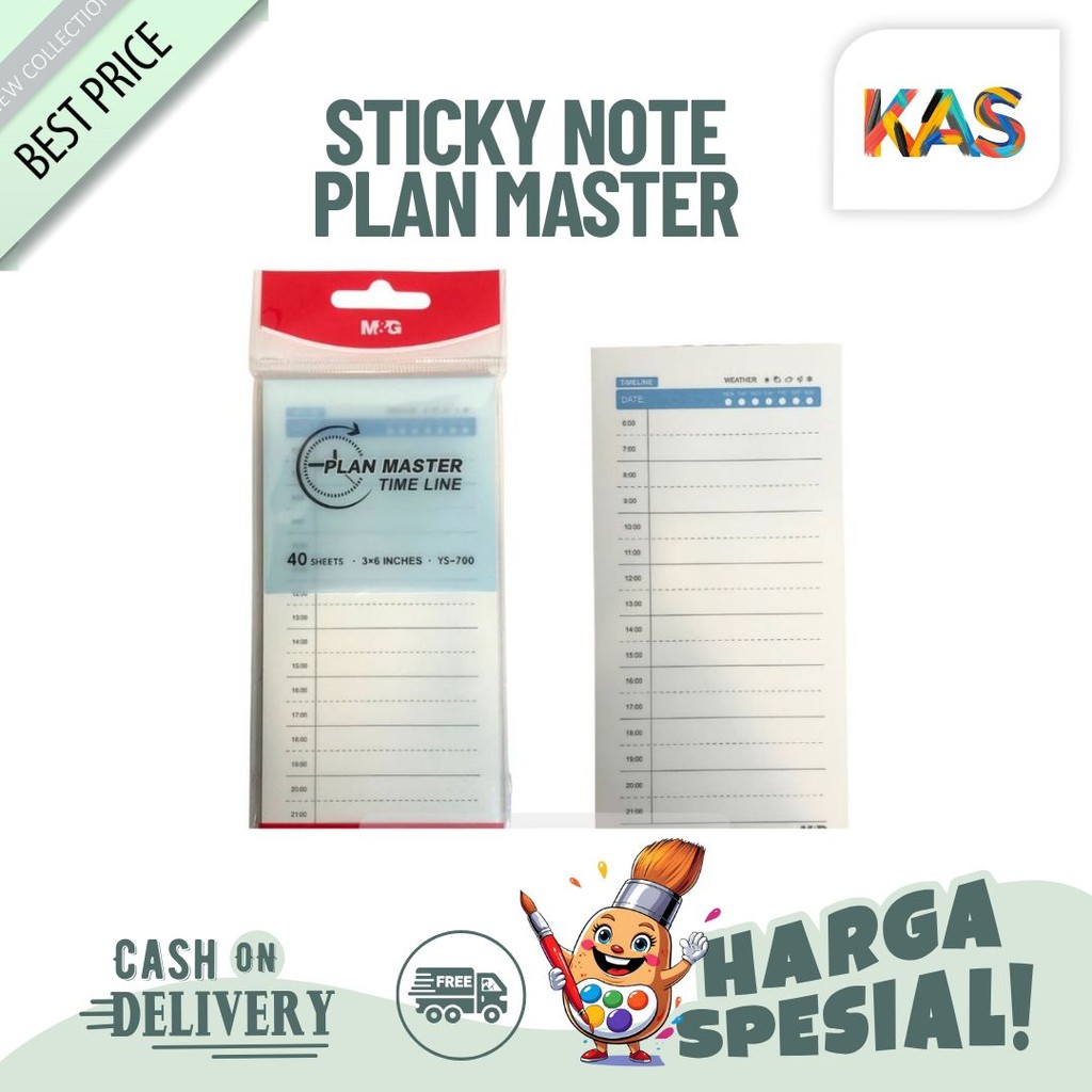 Sticky Note M&G Plan Master Time Line AS36B102 40 แผ่น YS-700 School & Office Supplies