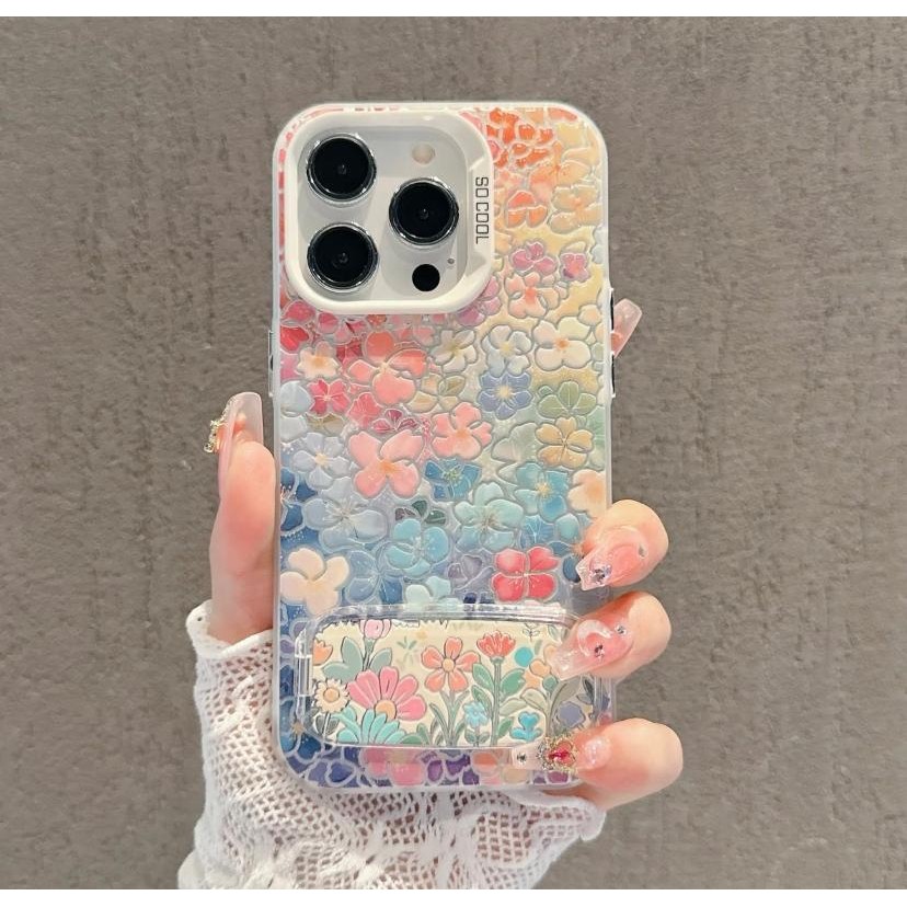 [เคส+ดินสอ]เคสดอกไม้สวยน่ารัก hp REALME 6i 50iprime 20pro c11c15c17 7 2021 20 N53N55/50 30 c11 c53 2
