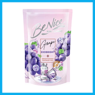 BeNice Grape Exo Bright Shower Gel 400ml บีไนซ์ เจลอาบน้ำผสานเม็ดบีทส์.