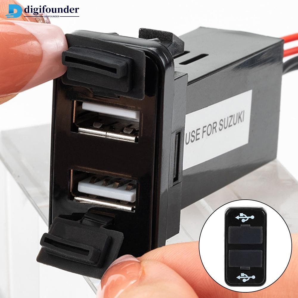 DIGIFOUNDER Car Charger Dual USB Quick QC3.0 อะแดปเตอร์ชาร์จโทรศัพท์ Auto Vehicle Car Charger สําหรั