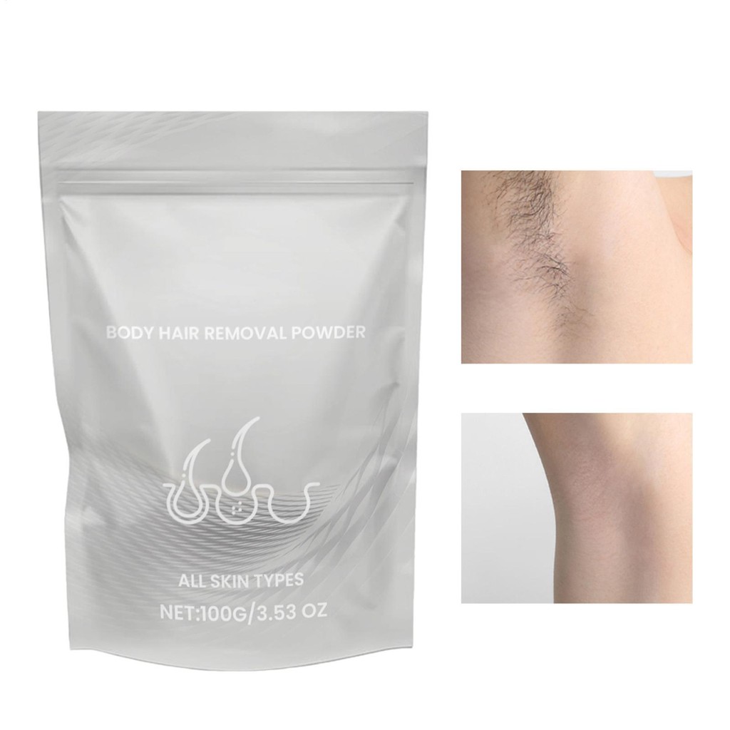 Leg Hair Remover Powder 100g/240g Face Fuzz Hair Remover Powder ไม่ระคายเคืองแบบพกพาอ่อนโยน Instant 