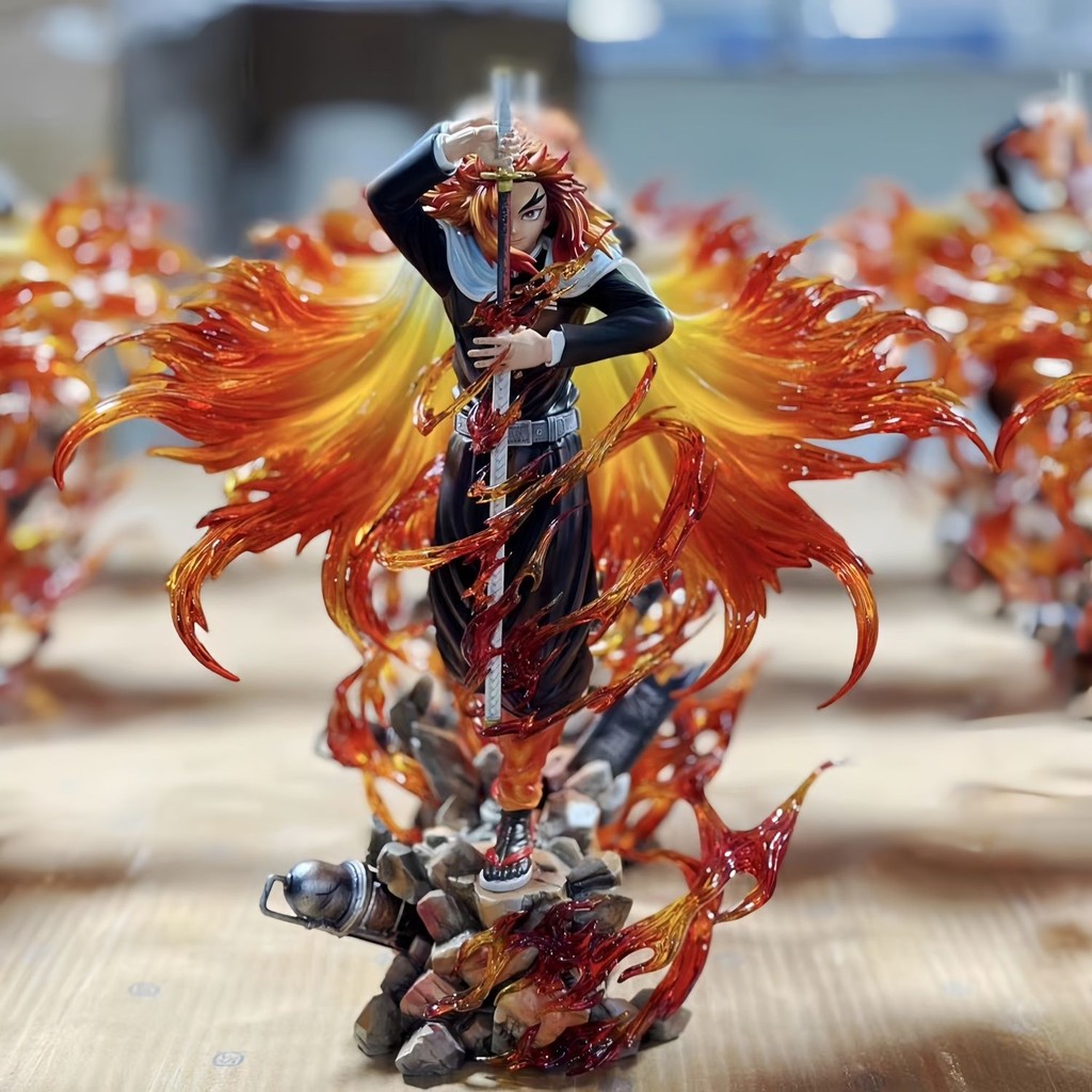 ✨[คลังสินค้าพร้อม ดาบ Akasa] ดาบตกแต่งภาพปีศาจจํากัด Yanzhu-Purgatory Kyojuro [จัดส่งรวดเร็ว] Limite