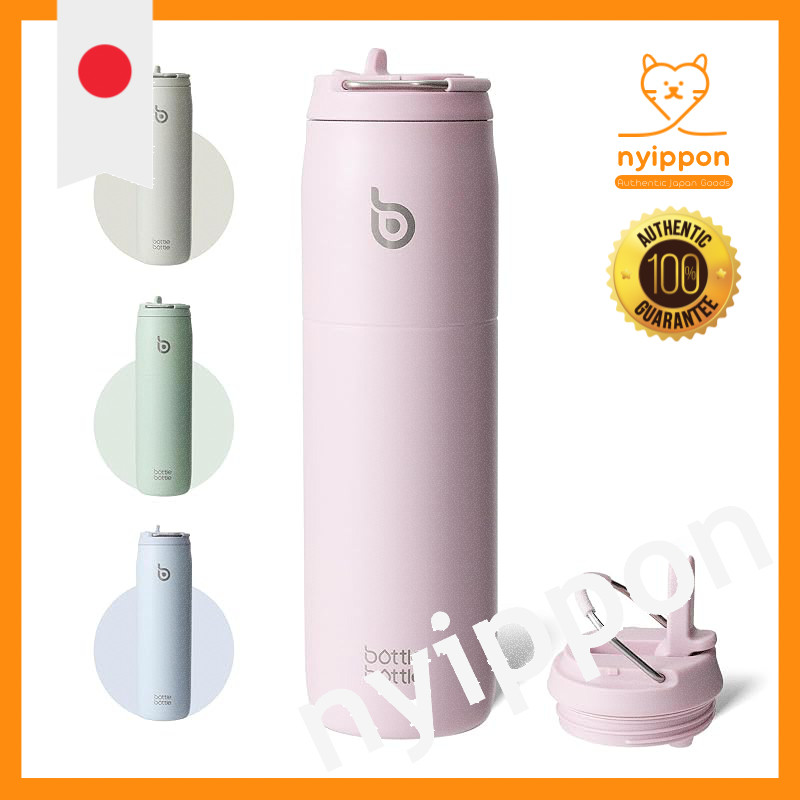 BOTTLE BOTTLE 1 Liter Insulated Vacuum Stainless Steel Water Bottle with Straw Stylish with Handle L