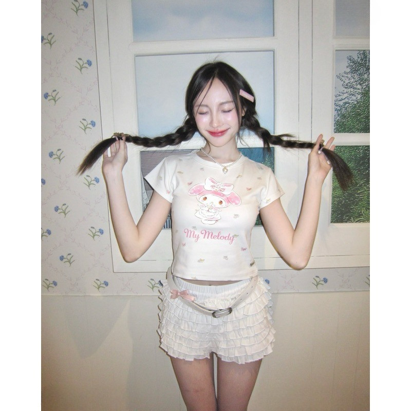 (จัดส่งตลอด 24 ชั่วโมง）Angle Official Cintage♡ CT2069 Cintage x My Melody Babytee & Oversize