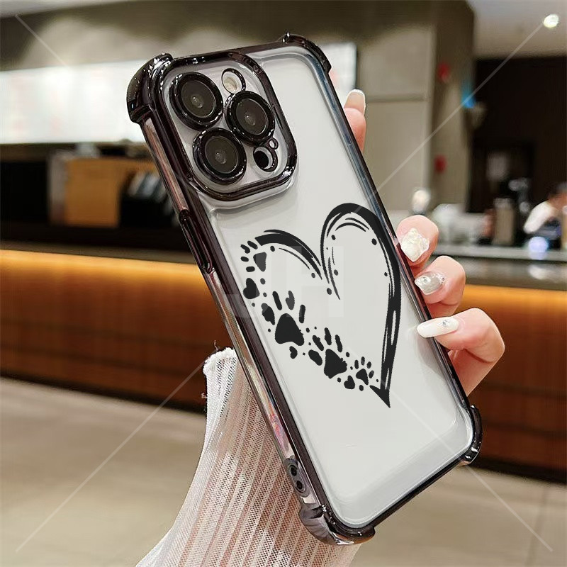 เคส Samsung A54 5G A56 5G A7 2018 A70 A70S A71 5G A72 4G 5G A73 5Gกรณีสี่มุมAnti drop Heartกันกระแทก