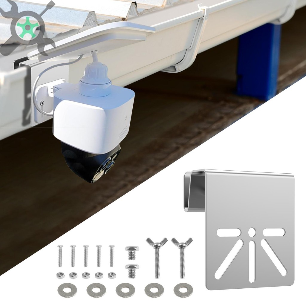 ขายึด กล้องวงจรปิด WALL MOUNT BRACKET ขายึดกล้องวงจรแบบติด ขายึดกล้องรักษาความปลอดภัย, สกรูกันสนิมสแตนเลส ขายึดยึดกล้อง, ปรับได้โดยไม่ต้องเจาะที่จําเป็น Weatherproof Metal Solar Camera Bracket Home Security