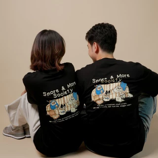 Strayandcool เสื้อยืดโอเวอร์ไซส์ "Snore Society" Oversized T-shirt