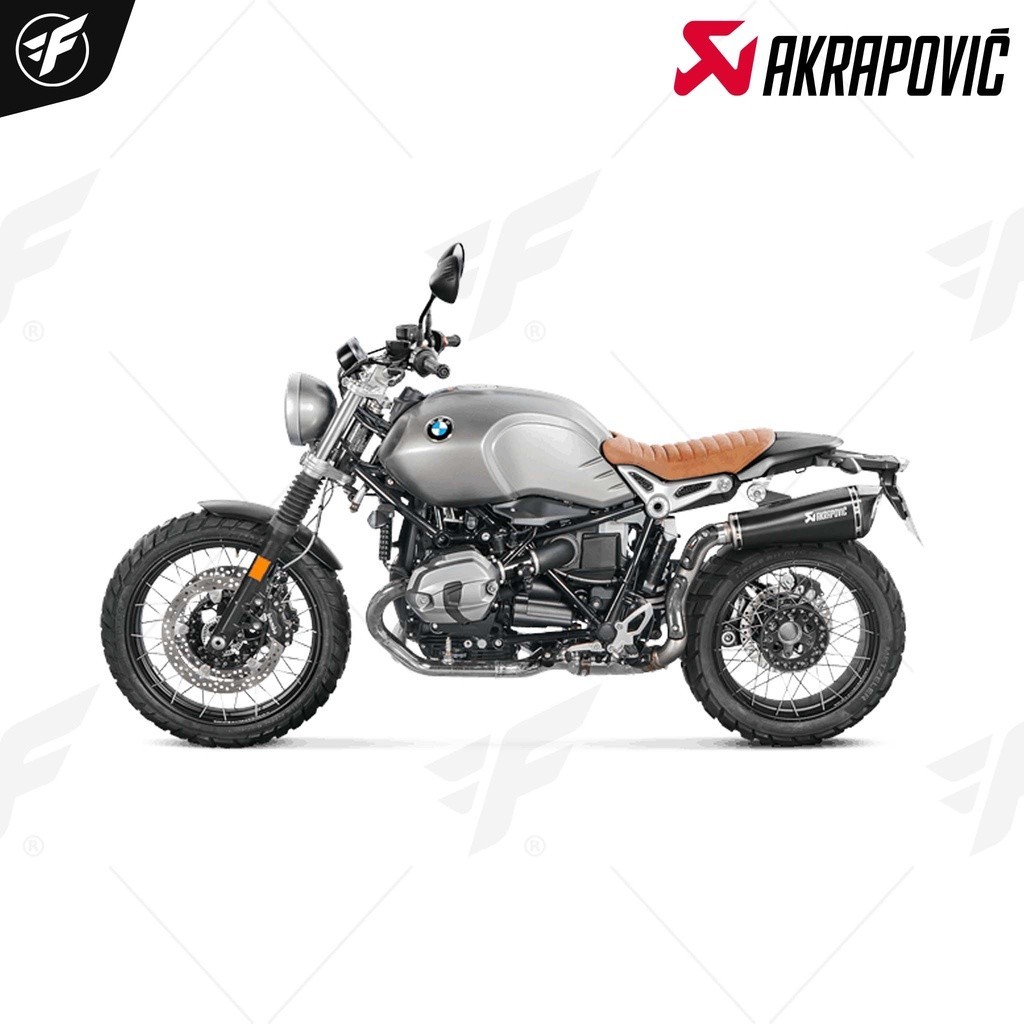 ท่อสูตร/ท่อแต่ง/ท่อไอเสีย Akrapovic Slip on Titanium ออกบน Black : for BMW R NINET 13-20 / New!! R N