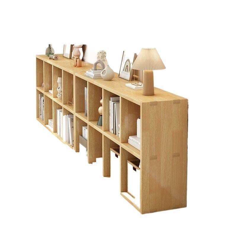 ชั้นวางชั้นวางหนังสืออนุบาล Locker Lattice ตู้ในครัวเรือนเด็ก Simple Combination ไม้เนื้อแข็ง Multi-