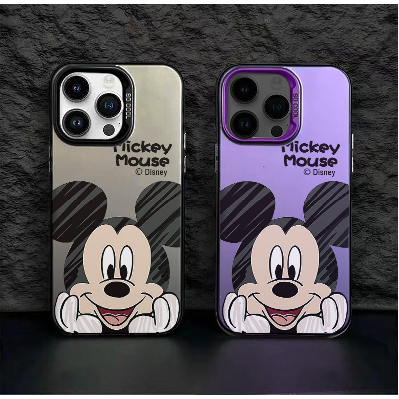 Mickey น่ารัก Csing HP Silver สี Mtte Premium Silver nti Jtuh Hrd สําหรับ Redmi 13 12 13C หมายเหตุ 9