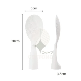 【COTTONO コットンノ】KM1195 ทัพพีตักข้าวไม่ติดทัพพี ช้อนน่ารัก ช้อนเสิร์ฟข้าว กันความร้อน ฐานตั้งได้