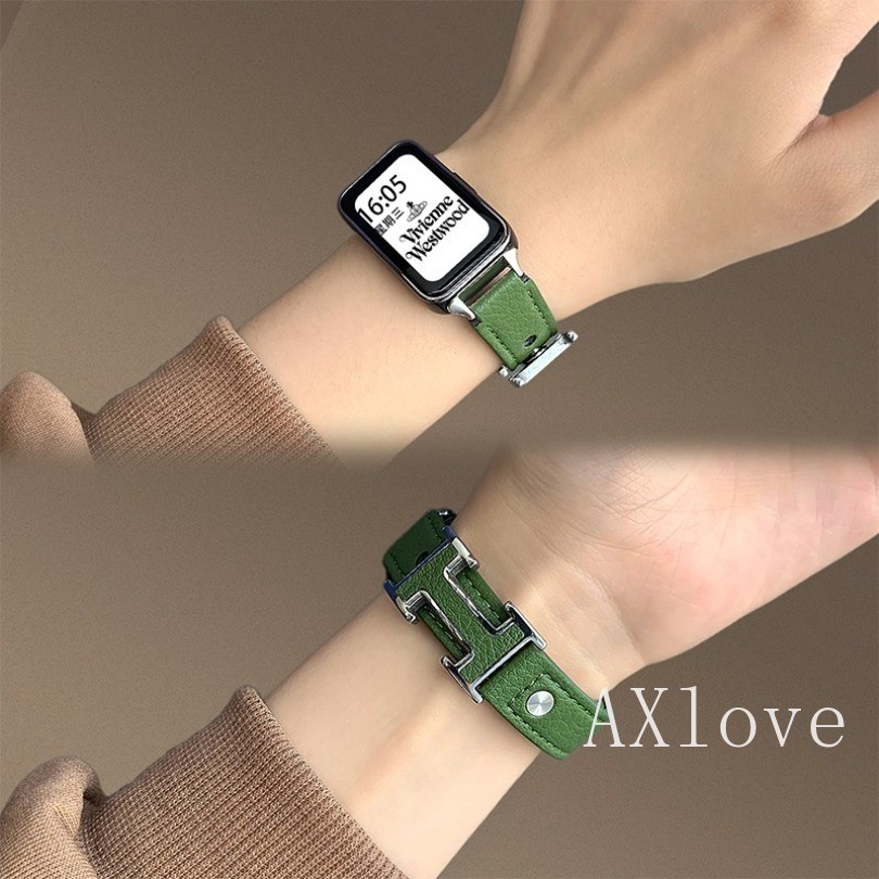 สายหนังสําหรับ Huawei Band 11 pro 10 9 8 7 6 สร้อยข้อมือสําหรับ Huawei Band Fit3 4 /4pro Watchband สําหรับ Honor Band 9 อุปกรณ์เสริม ราคา ถูกที่สุด ดีลบีเคเค แกลเลอรีภาพที่ 9
