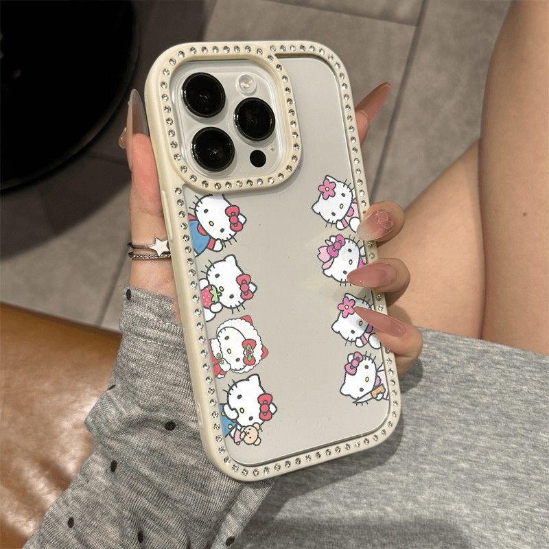 น่ารัก Kitty สําหรับ iphone 14 11 15 13 16 12 11PROMAX 13PROMAX 8PLUS 14PLUS 16PRO 13PRO XS XR เคสโท