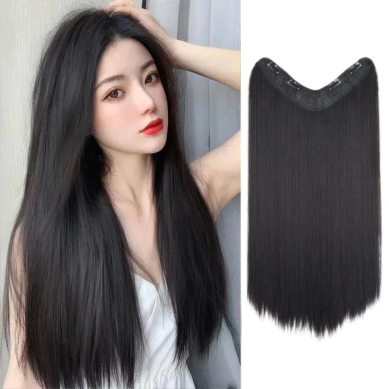 𝗚𝗜𝗖 แฮร์พีชแบบแพ ผมตรง วิกผมตรง ทรงV ยาว40/60cm เหมือนผมจริง ดูเป็นธรรมชาติ มีแบบลอน