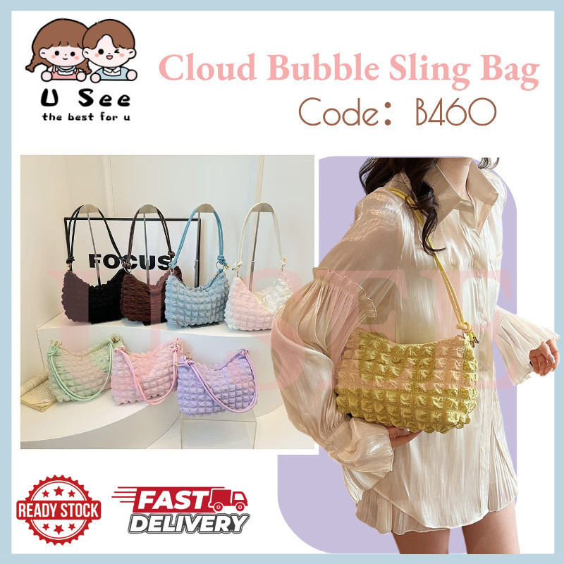 Cloud Bubble Sling Bag / Beg Silang Cloud Bubble Wanita กระเป๋าแฟชั่นเกาหลี 云กระเป๋าสะพายกระเป๋า B46