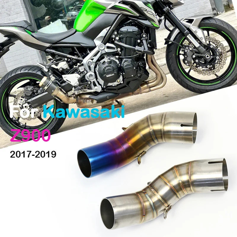 [NEW] Kawasaki Z900 2017 2018 2019 รถจักรยานยนต์ Exhuast ระบบ 51 มม. Exhuast ท่อ Z900 ไอเสียกลาง Lin