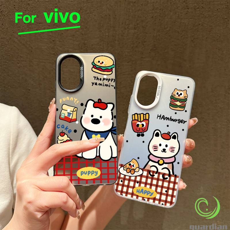 สำหรับ Vivo เคส Y200 Y20 Y20s Y12s Y12A หมาและเค้ก Y17 Y12 Y15 Y11 Y12i Y15A โทรศัพท์วิโว่ V40 V40PRO Y18 Y18s Y18E
