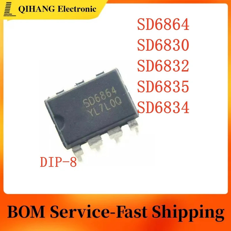 1-5PCS SD6864 SD6830 SD6832 SD6835 SD6834 DIP-8 การสลับชิปการจัดการพลังงาน IC