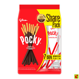 กูลิโกะ ป๊อกกี้ บิสกิตแท่งเคลือบช็อกโกแลต 20 ก. แพ็ค 7