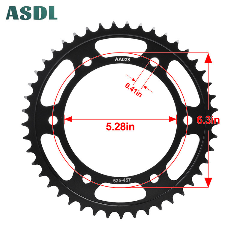 Asdl 525-45T รถจักรยานยนต์ 20CrMnTi สเตอร์หลังสําหรับ Honda Road CBR600 F-1OC35 01 CBR600 F-2,3,4,5,