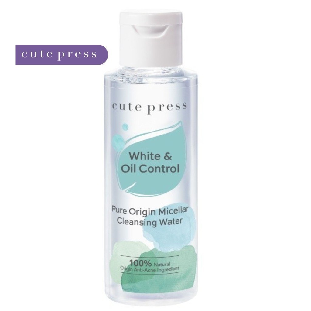 CUTE PRESS PURE ORIGIN MICELLAR CLEANSING WATER 100ML (75402) คิวท์เพรส เคล็นซิ่ง เช็ดเครื่องสำอาง x