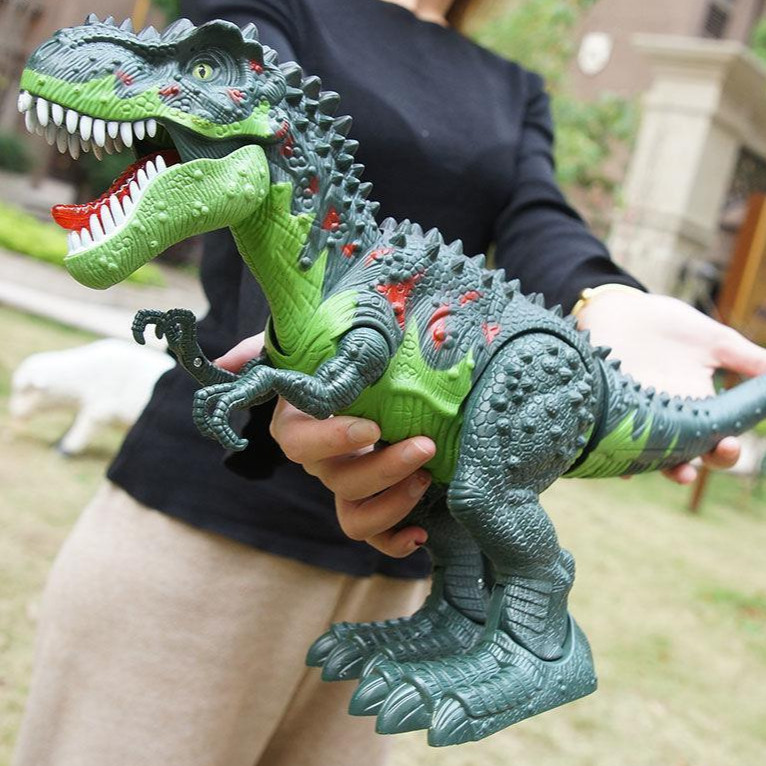 ไดโนเสาร์ 3D ของเล่นเด็ก วัสดุพลาสติก มีไฟและเสียงคำราม ไดโนเสาร์เดินขยับได้ ของเล่นเสริมพัฒนาการ