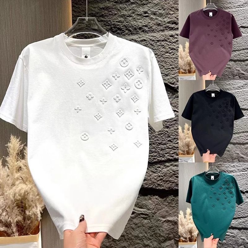 ฤดูร้อนใหม่สไตล์ผู้ชายสวมใส่ Street Wear พิมพ์ลําลองแขนสั้นแฟชั่นเยาวชนรอบคอ All-Match เสื้อยืดครึ่งแขนผู้ชาย Soli