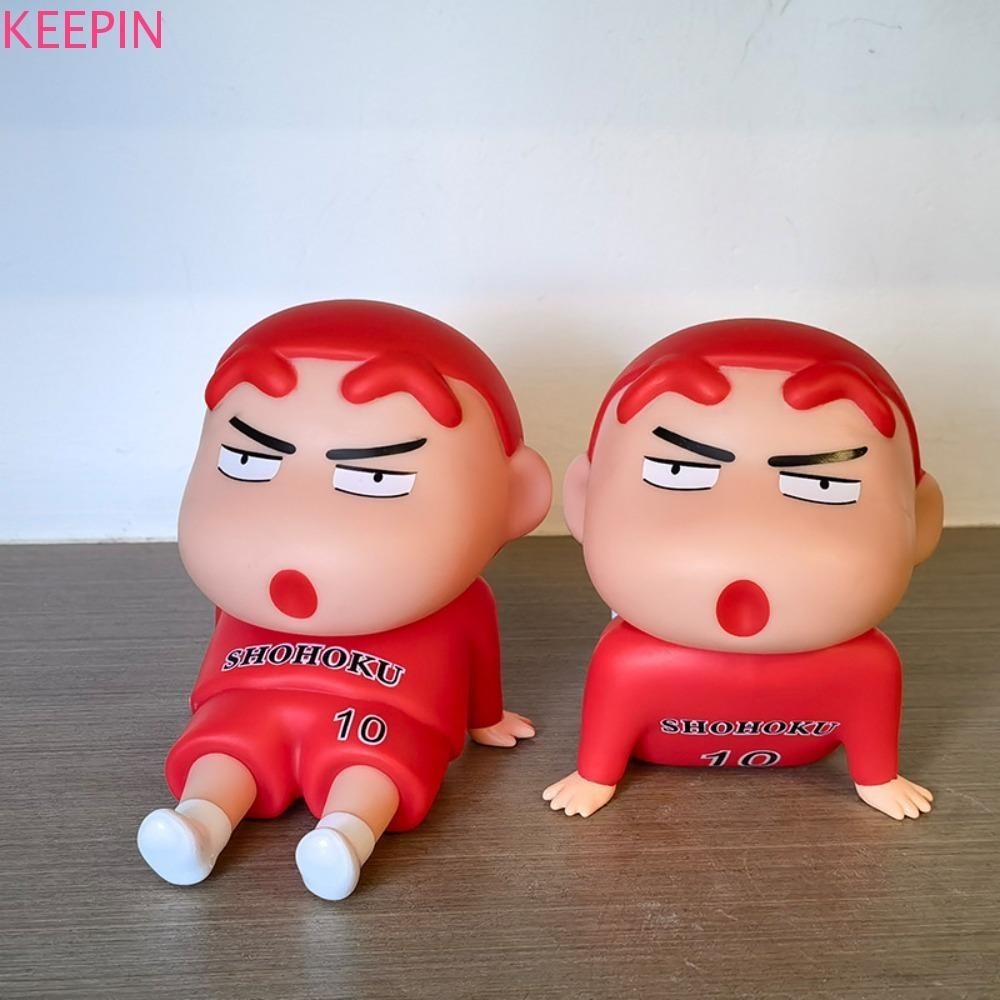 Keepin ที่วางโทรศัพท์สร้างสรรค์, Crayon Shin-Chan Sakuragi Hanamichi ที่วางโทรศัพท์มือถือ, ของเล่นฟิกเกอร์ Medel PVC ตุ๊กตารองรับวงเล็บโทรศัพท์มือถืออุปกรณ์เสริมโทรศัพท์