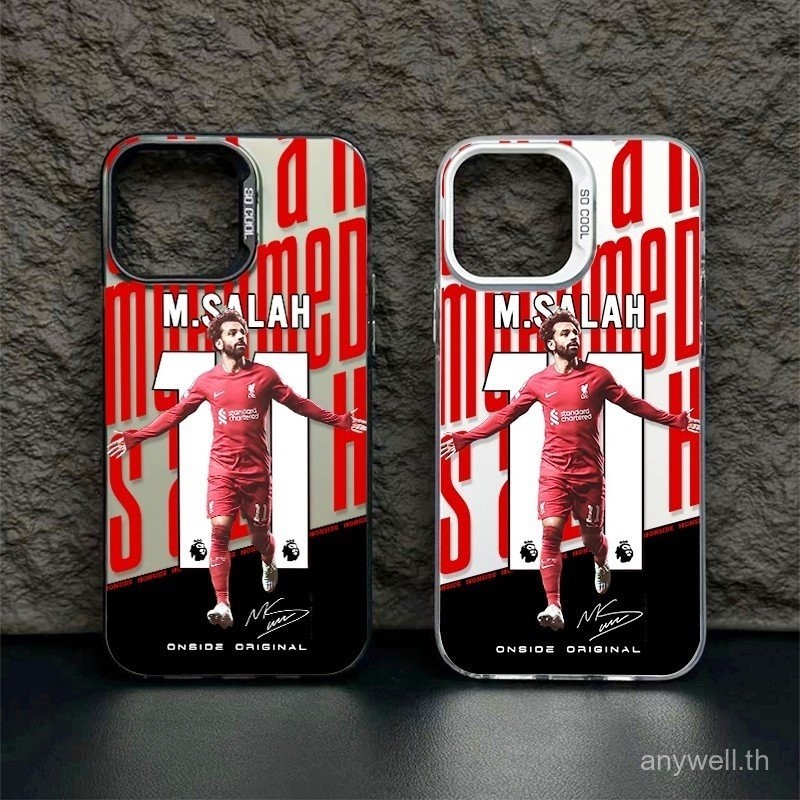 Salah Liverpool ทีมฟุตบอลเคสโทรศัพท์สําหรับ iPhone 11pro 12 promax 13 mini 14/15 plus max x xr xs 7P 8P matte IMD แฟชั่นฟุตบอลกีฬากรณี