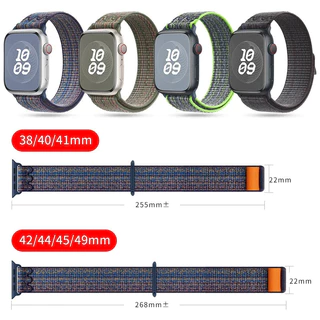 สายรัดสร้อยข้อมือไนลอนลายพรางสีสันสดใสเข้ากันได้สําหรับ iWatch s10 46 42 ultra2 IWatch series 9 8 7 6 SE 5 4 3 49/45/44/42/41/40/38 มม.