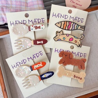 การ์ตูนน่ารักอะคริลิแมวปลาเรียบกิ๊บกิ๊บติดผมbbคลิปบางเครื่อง…