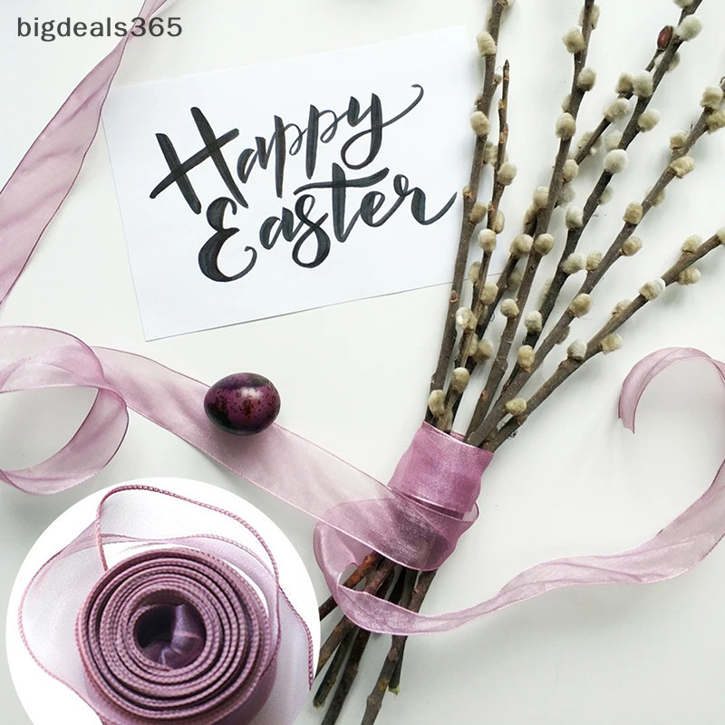 [bigdeals365] 9 เมตร/ม้วนริบบิ้นผ้าไหมเชียร์ Sa ริบบิ้นสําหรับห่อของขวัญตกแต่งช่อดอกไม้งานแต่งงานอุป