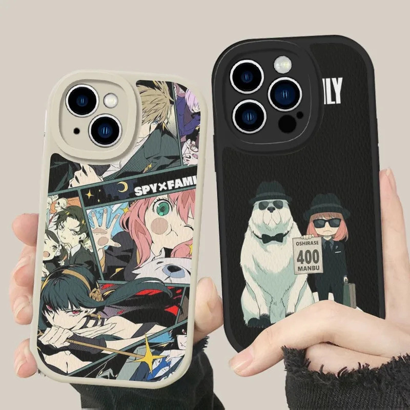 TP-1 การ์ตูน SPY FAMILY อะนิเมะเคสโทรศัพท์หนังสําหรับ iPhone 17,15 14 13 12 Mini 11 17,15 14 Pro Max