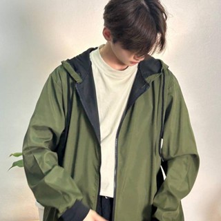 เสื้อแจ็กเก็ต เสื้อกีฬา มีฮู้ด แบบมีซิป ระบายอากาศ แบบแห้งเร…