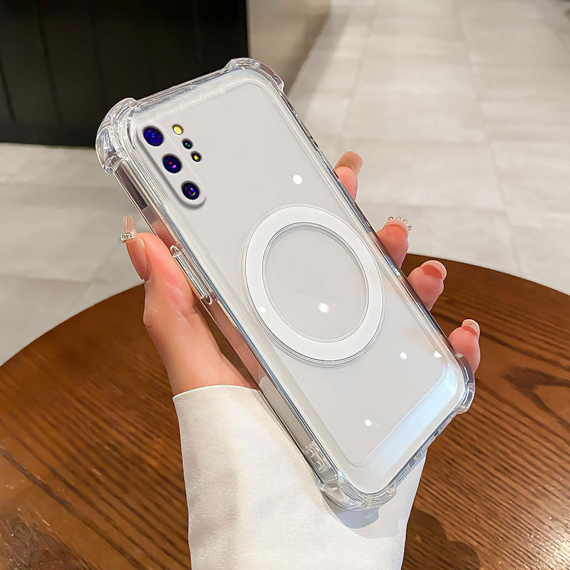 เคสสําหรับ samsung note 10 plus note 10 pro note 10 สี่มุม anti drop แม่เหล็กดูดฟังก์ชั่นโทรศัพท์ soft case กันน้ําและกันกระแทก
