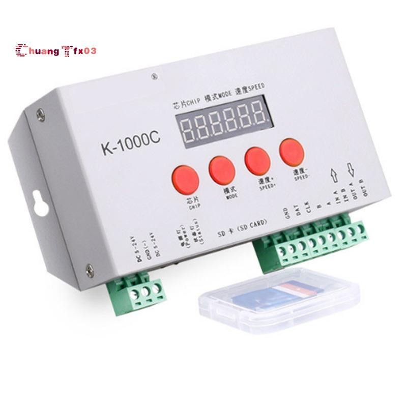 Chuangtfx03K-1000C Controller K1000C WS2812B WS2811 APA102 T1000S WS2813 LED 2048 Pixel Program Controller DC5-24V